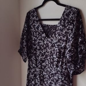 OLD NAVY | floral print midi dress